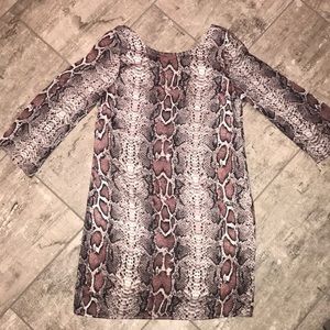 Snakeskin Print Dress